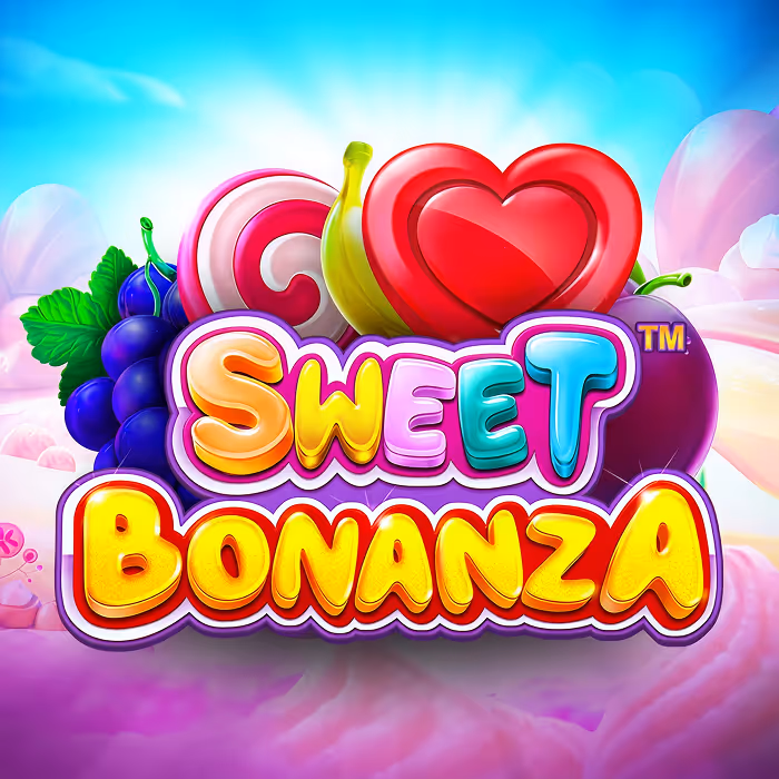 Sweet Bonanza Slot mit kaskadierenden Walzen und Multiplikatoren im Süßigkeiten-Design